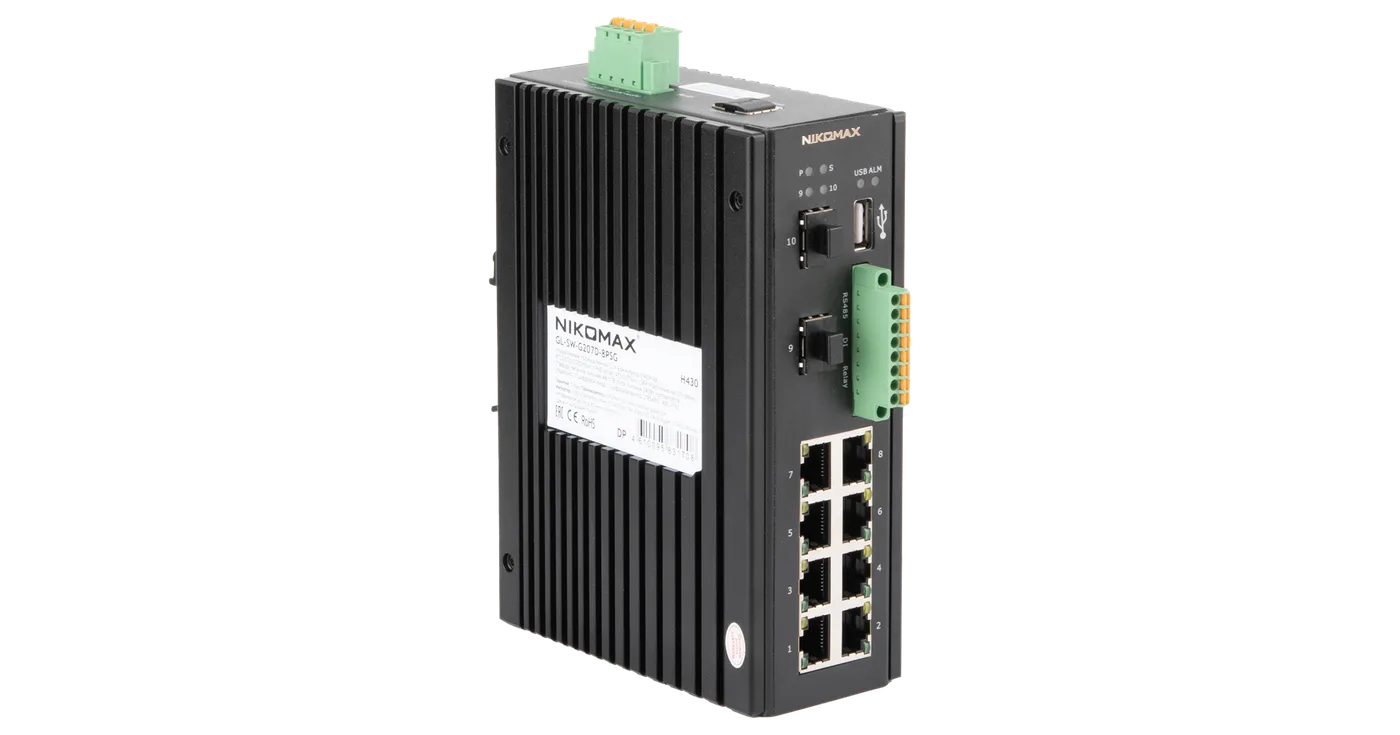 Коммутатор 8х10/100/1000 Мбит/с 2х1/2.5 Гбит/с SFP+ NIKOMAX — фото