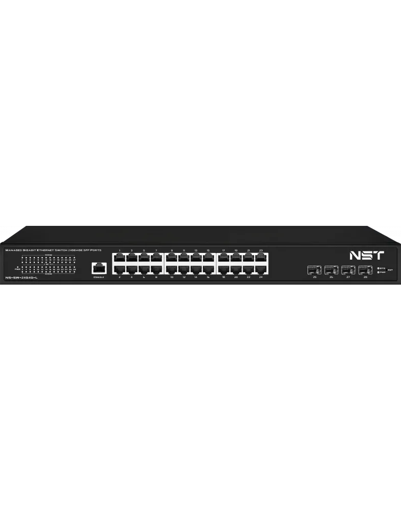 Коммутатор 28 портов Gigabit Ethernet NST — фото