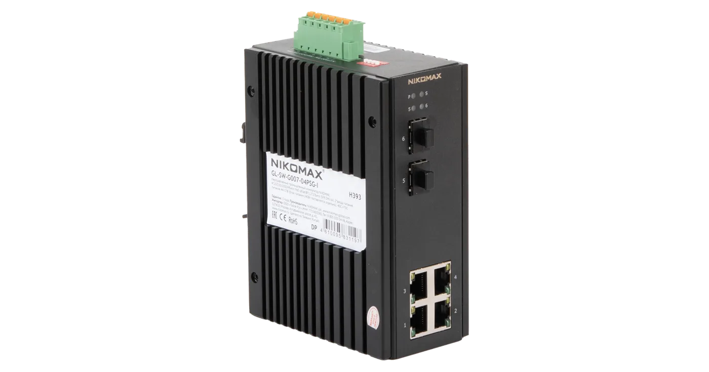 PoE коммутатор 4х10/100/1000 Мбит/с PoE 2х1 Гбит/с SFP NIKOMAX — фото