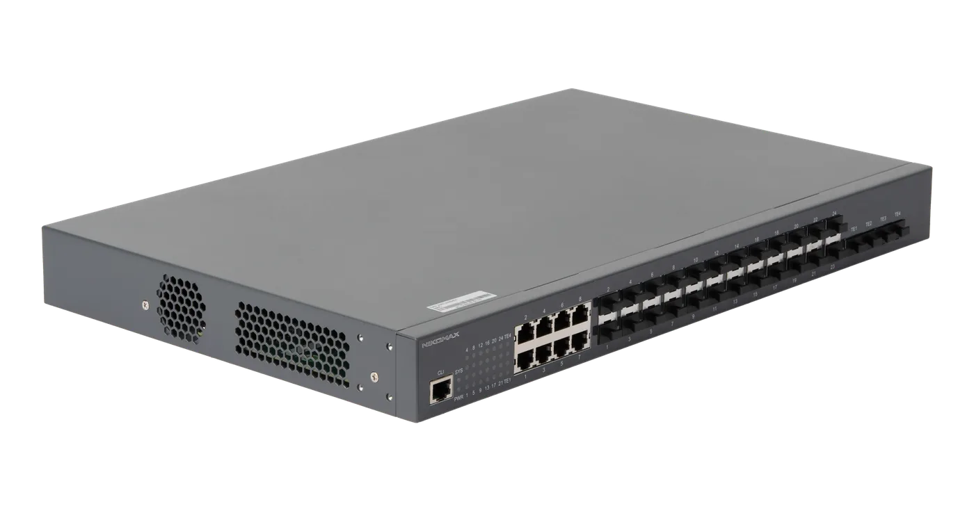 Коммутатор 16 портов 1000Base-X SFP 8 комбо-портов 100/1000Base-T/SFP NIKOMAX — фото
