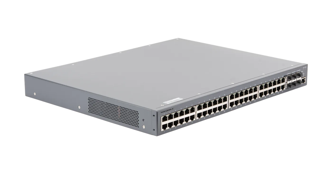 PoE коммутатор 48х1 Гбит/с PoE 6х1/10 Гбит/с SFP+ NIKOMAX — фото