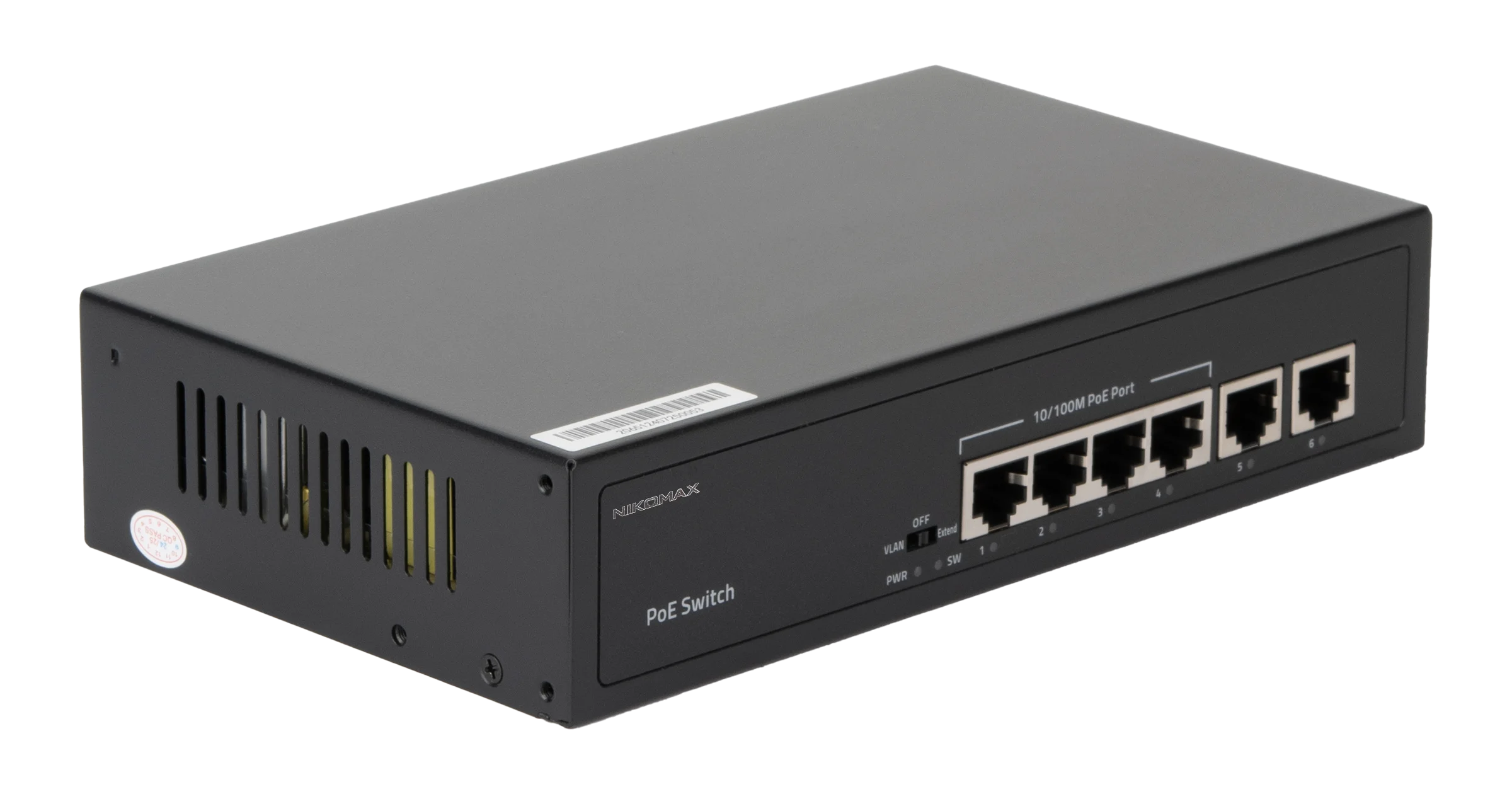 Коммутатор NIKOMAX GL-SW-F007-04P, 4 PoE-порта, 2 Uplink-порта, бюджет 60 Вт — фото