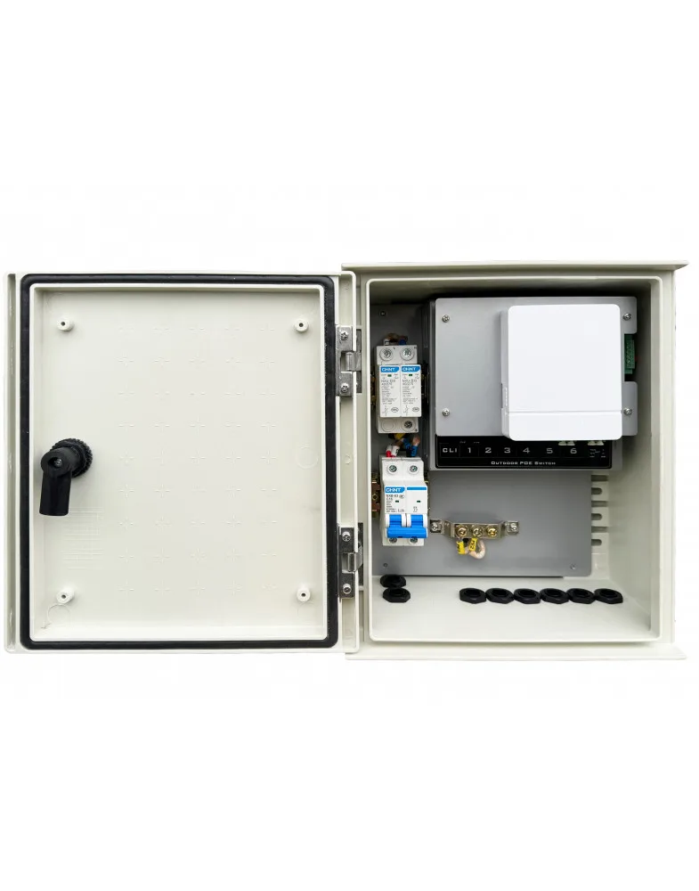 PoE коммутатор 4х10/100/1000Base-T 2х100/1000Base-X SFP NST — фото