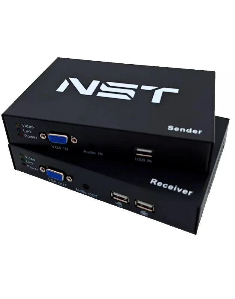 Видеоудлинитель VGA+USB до 120 м NST — фото