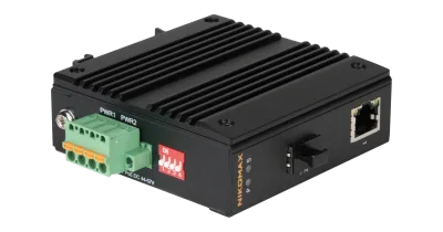 Медиаконвертер NIKOMAX GL-MC-UTPG-SFPG-P-I, UTP 10/100/1000 Мбит/с, PoE, SFP — фото