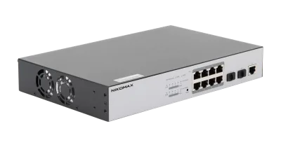 PoE коммутатор 8 Base-T 10/100/1000Mb/s 2 Base-X SFP 1000Mb/s NIKOMAX — фото