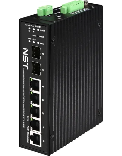 Коммутатор 4хGE RJ45 + 2хGE SFP 41х157х115 мм NST — фото