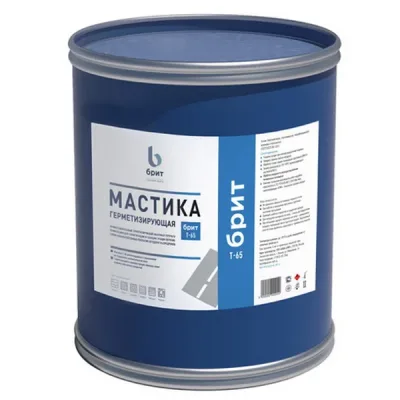 Мастика Брит Т-65 24 кг, гибкость ≤−30 °C, разогрев 185 ± 5 °C