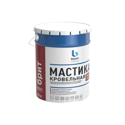 Мастика Брит Кровля-Р 20 кг, ≥150 °C, водопоглощение ≤0,4%