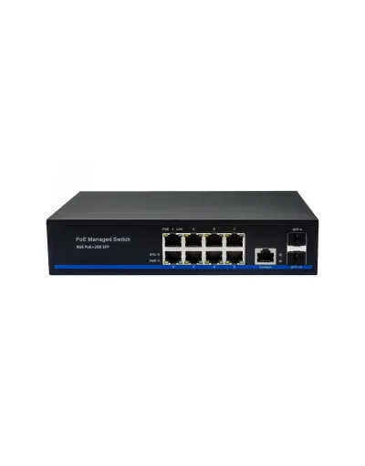 PoE коммутатор 8хRJ45 PoE 2хGE SFP NST — фото