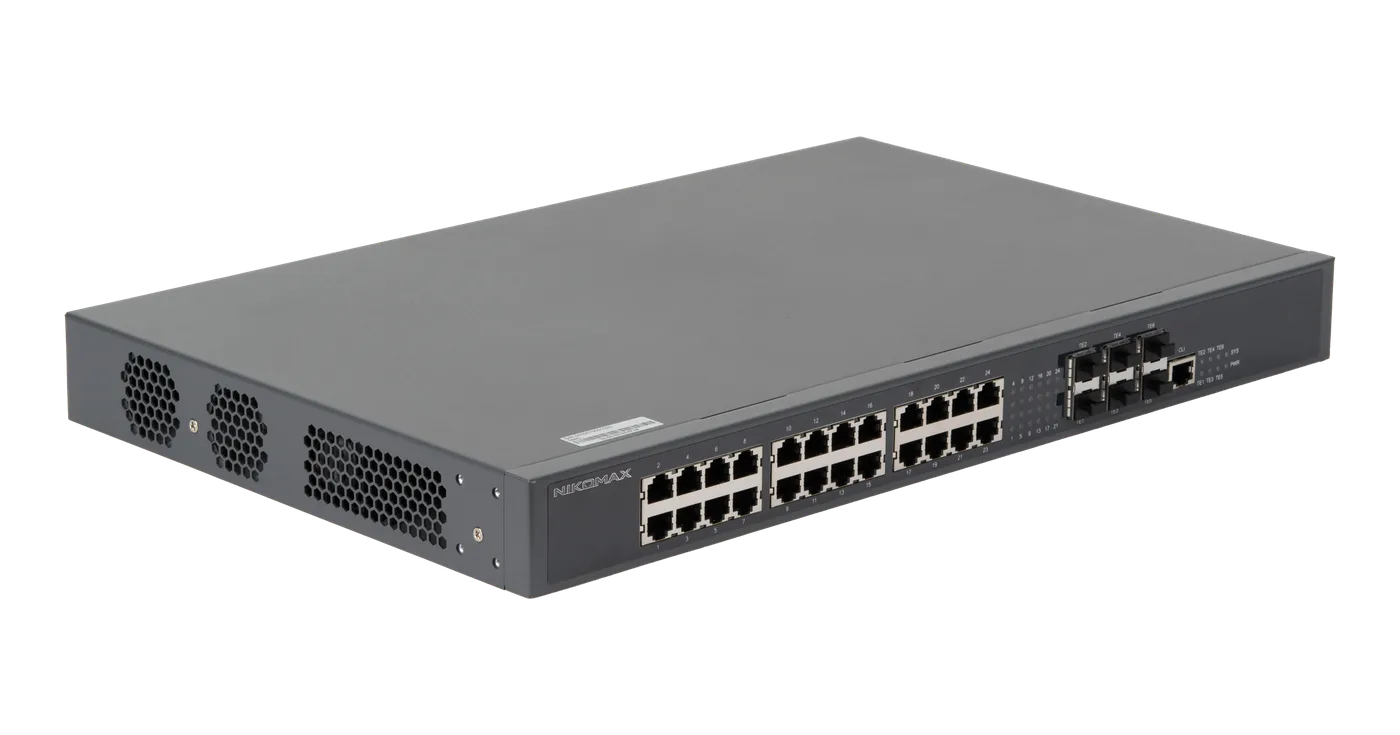 Коммутатор 24х1/2.5 Гбит/с BaseT 6х1/10 Гбит/с SFP+ NIKOMAX — фото